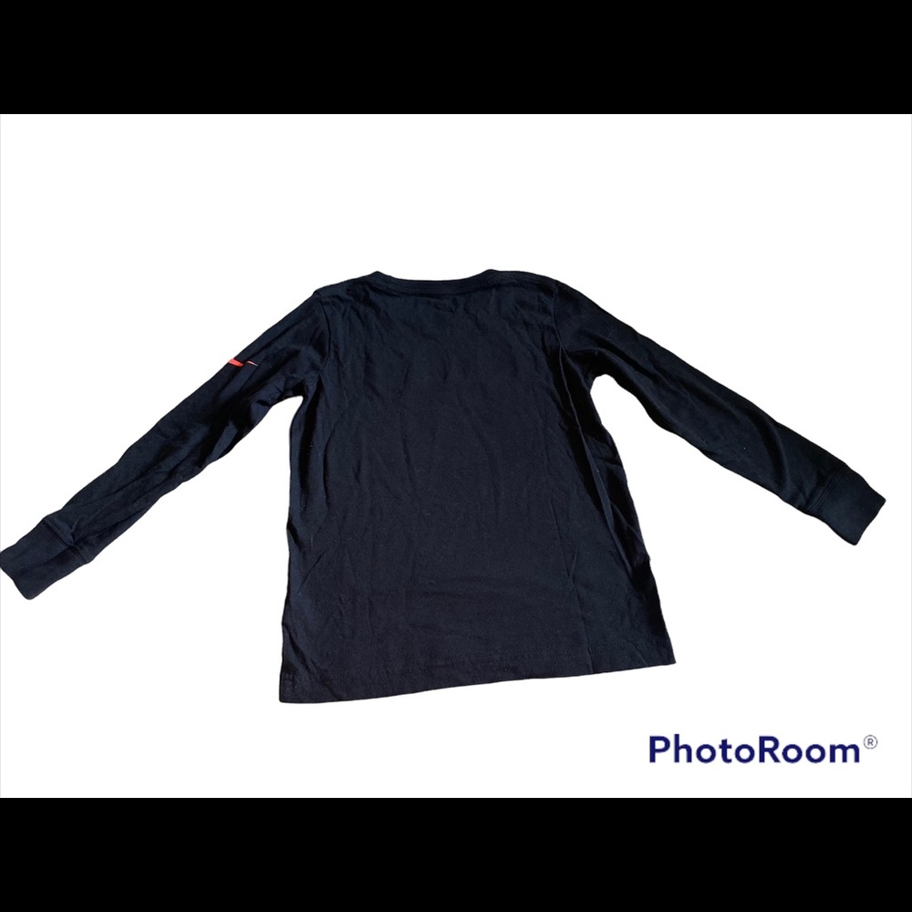 GUC Boys Size 7 Nike Black & Orange Long Sleeved Football Tee Shirt - Picture 2 of 6